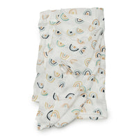 Loulou Lollipop Muslin Swaddle - Neutral Rainbow