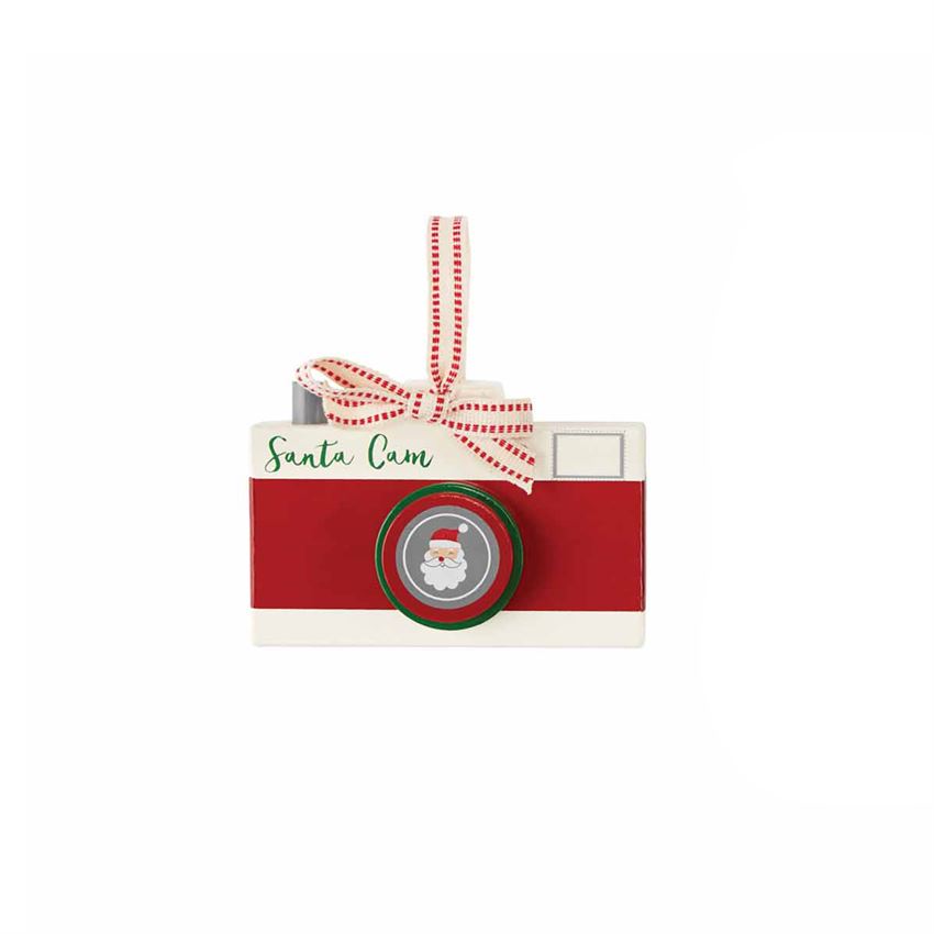 Mud Pie Santa Cam Ornament