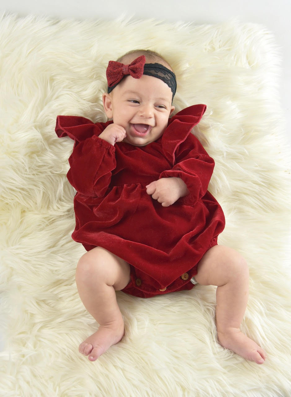 Yo Baby Velvet One Piece - Red