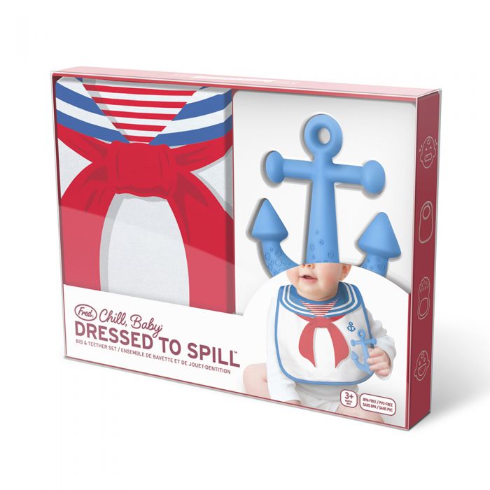 Fred & Friends Sailor Bib & Teether