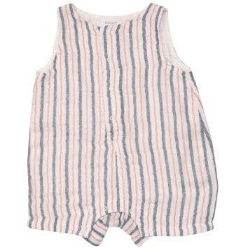 Angel Dear Nautical Ticking Stripe Shortie Romper