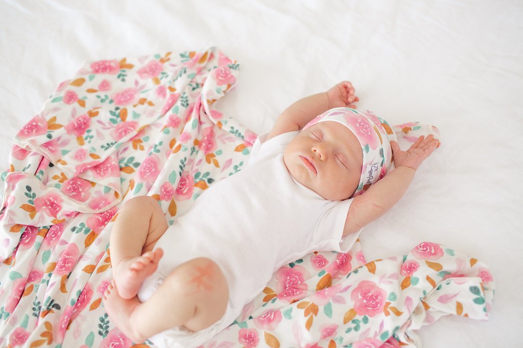 Copper Pearl Knit Swaddle Blanket - Siena