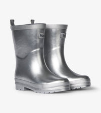 Hatley Silver Shimmer Rain Boots