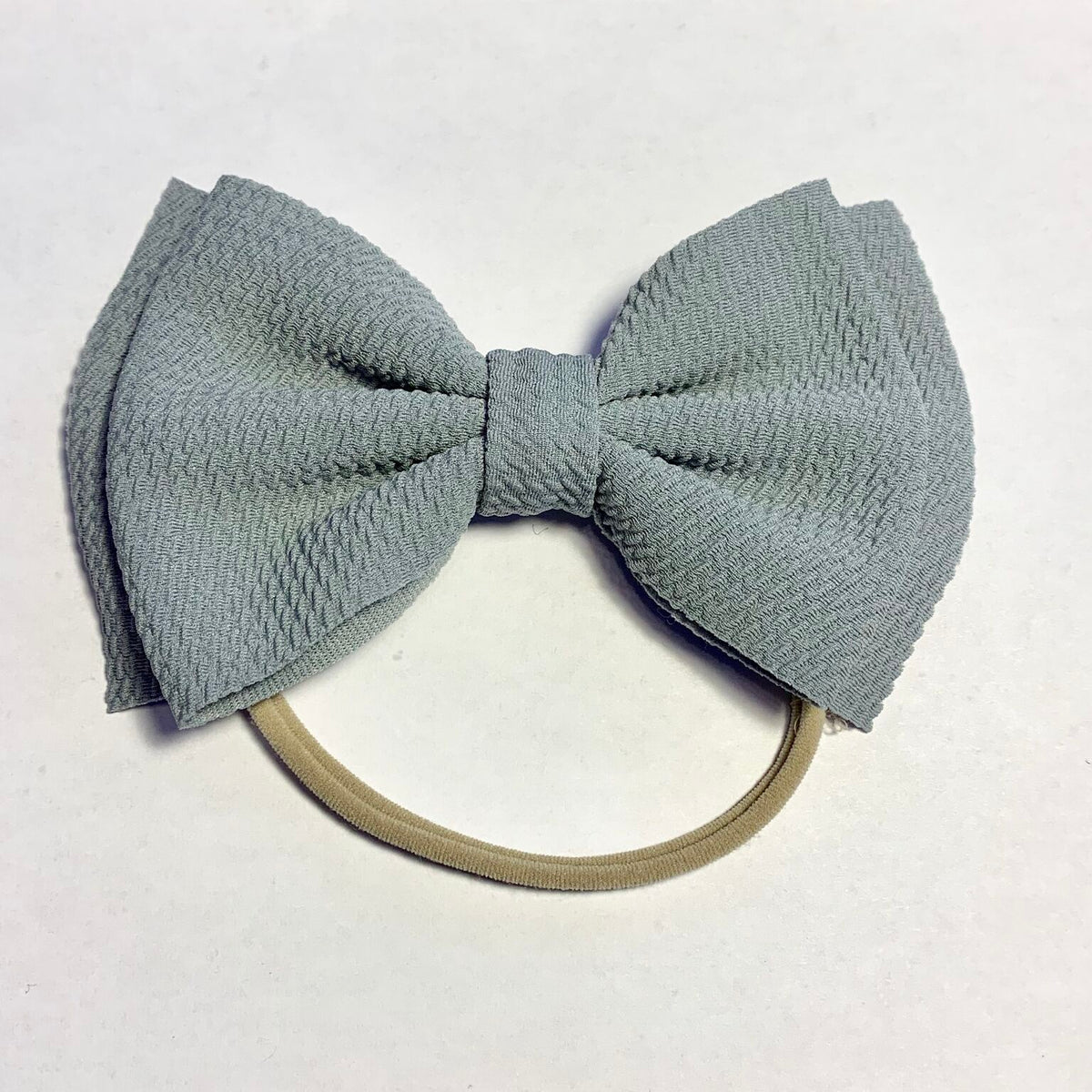 Sugar + Maple Skinny Big Bow - Silver