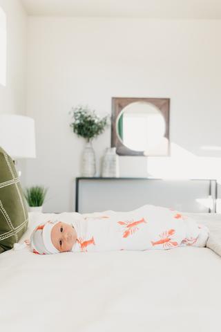 Copper Pearl Knit Swaddle Blanket - Skipper