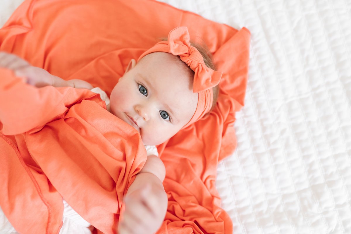 Copper Pearl Knit Swaddle Blanket - Stella