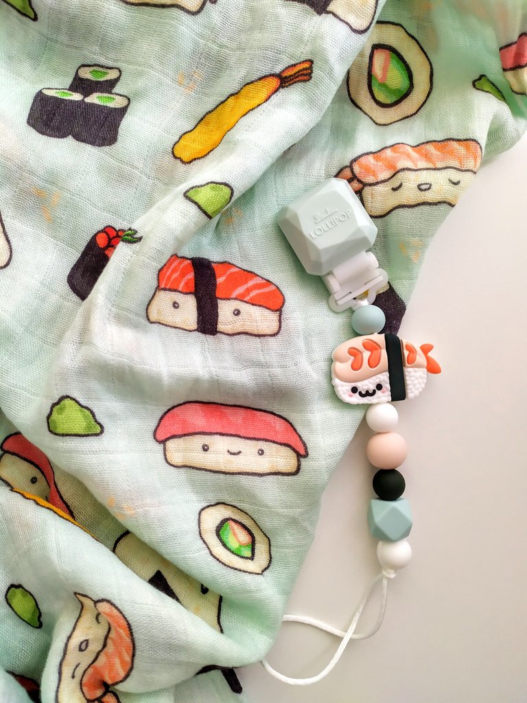 Loulou Lollipop Sushi Pacifier Clip