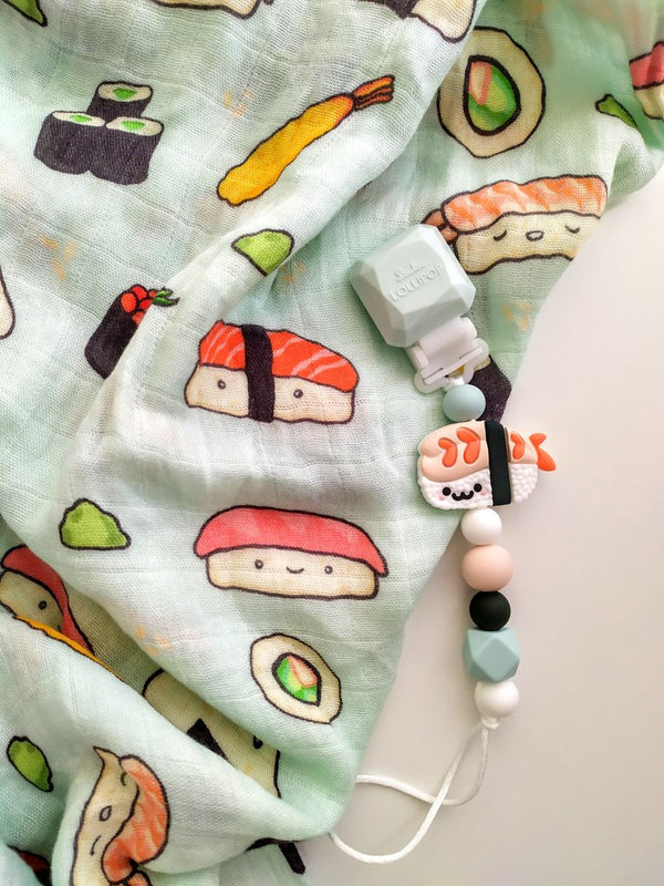 Loulou Lollipop Sushi Pacifier Clip