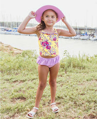 Rufflebutts Daisy Delight Ruffle Tie Tankini