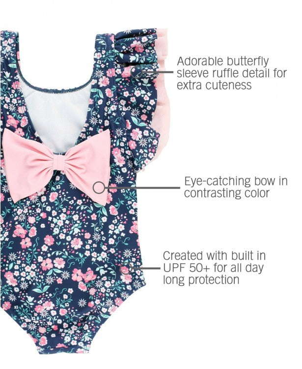 Rufflebutts Moonlit Meadow Butterfly Flutter Sleeve Swimsuit