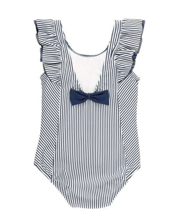 RuffleButts Navy Waterfall One Piece