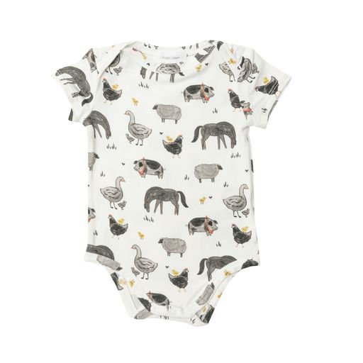 Angel Dear Bodysuit- Farm Animals/Black & White