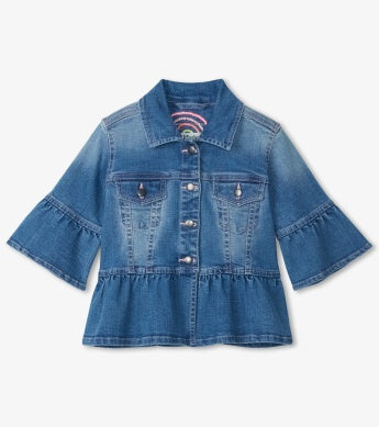 Hatley Rainbow Ruffle Jean Jacket