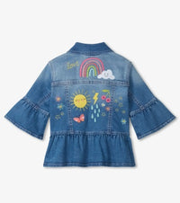 Hatley Rainbow Ruffle Jean Jacket