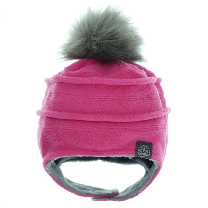 Calikids Fleece Hat with Removable Pom Pom