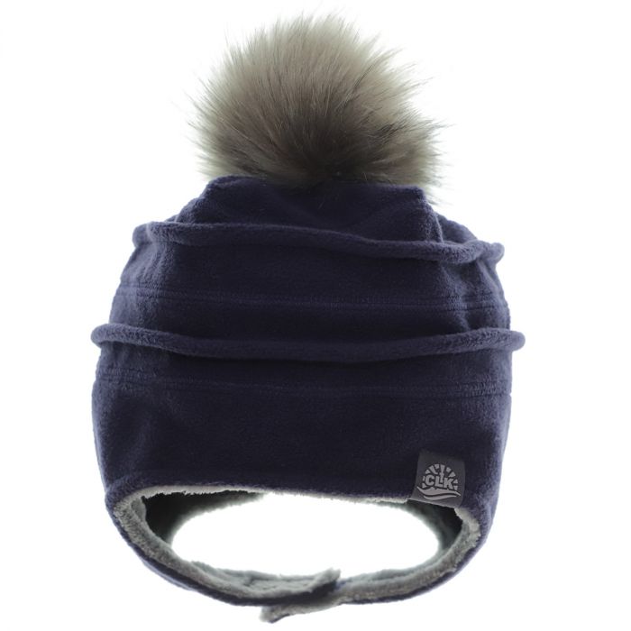 Calikids Fleece Hat with Removable Pom Pom