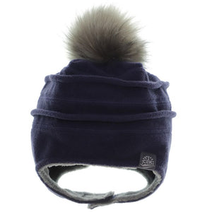 Calikids Fleece Hat with Removable Pom Pom