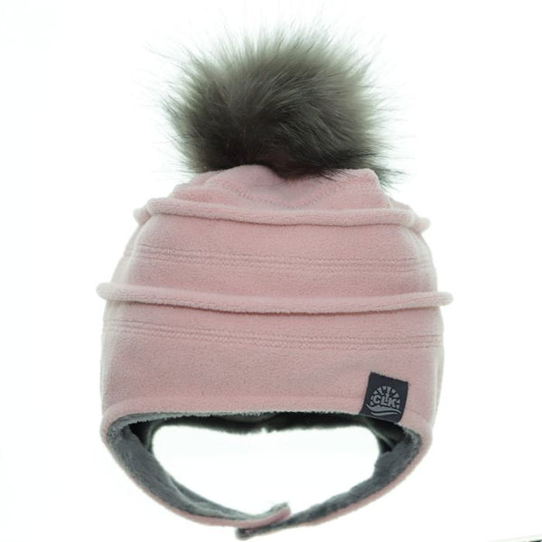 Calikids Fleece Hat with Removable Pom Pom