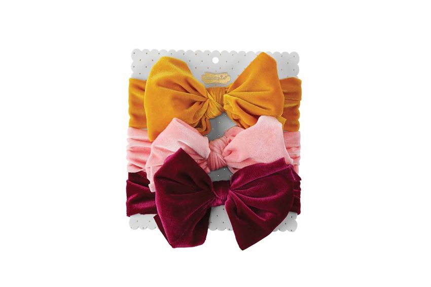 Mud Pie Yellow Velvet Headband Set