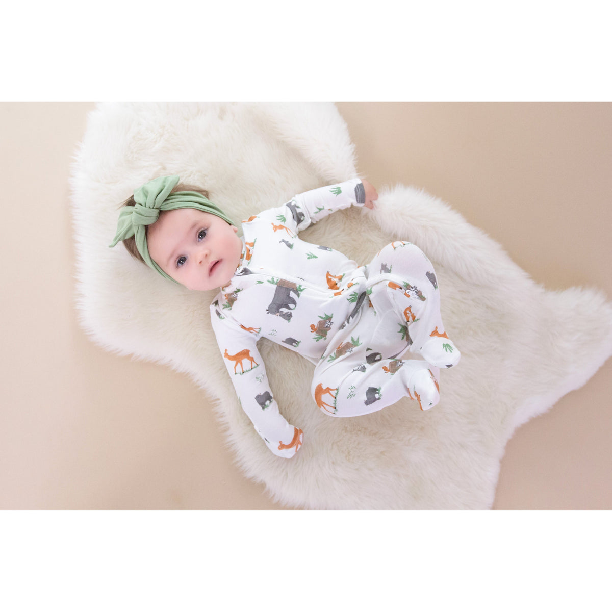 Angel Dear Zipper Footie | Woodland Animals