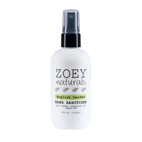 Zoey Naturals English Garden Hand Sanitizer 4 oz.